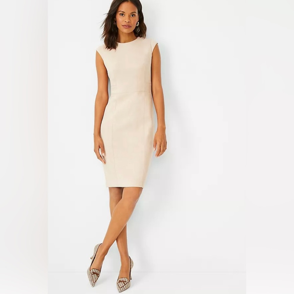 Ann Taylor Faux Suede Sheath Dress